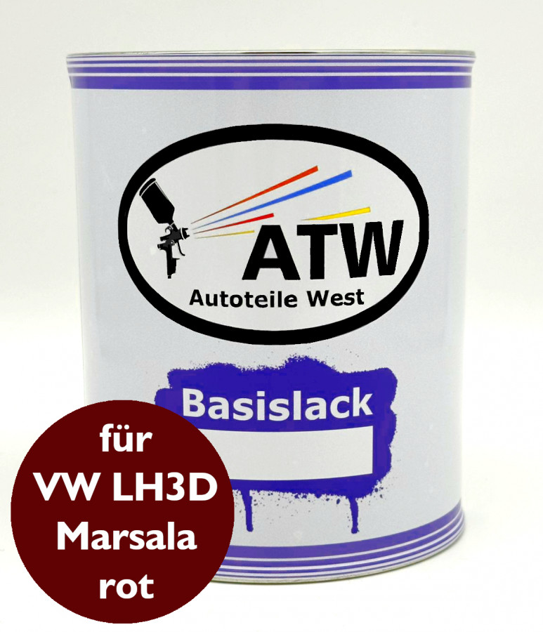 Autolack für VW LH3D Marsalarot